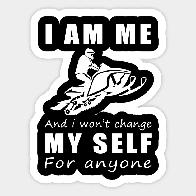 Roam Free, Unapologetically - Snowmobile Adventure Tee! Sticker by MKGift